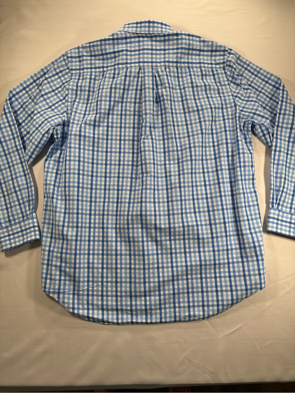 Vineyard Vines Mens Large Slim Fit Whale Shirt Blue White Gingham Button Down - Picture 5 of 7